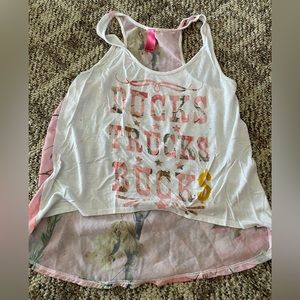 Pink camo tank top